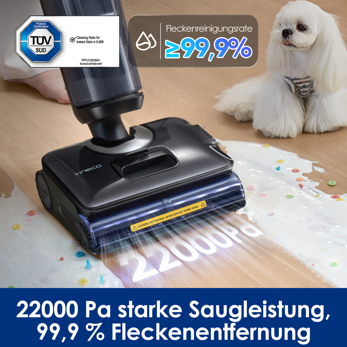 Tineco FLOOR ONE S7 Stretch Steam Stofzuiger met Dweilfunctie