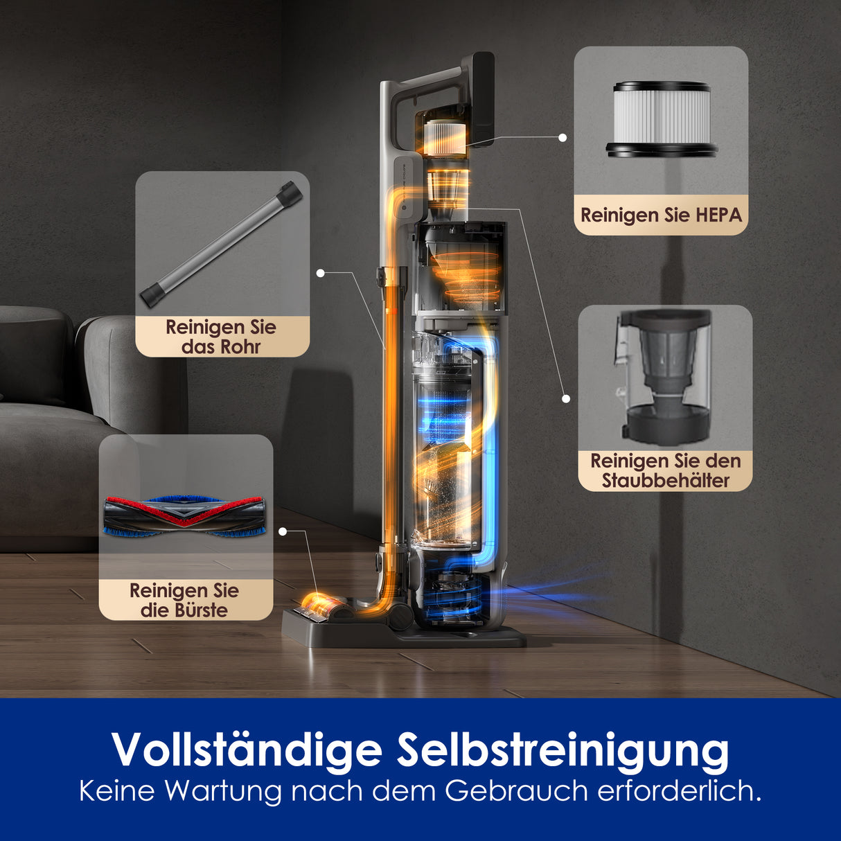 Tineco PURE ONE Station 5 Pro kabelloser smarter Staubsauger