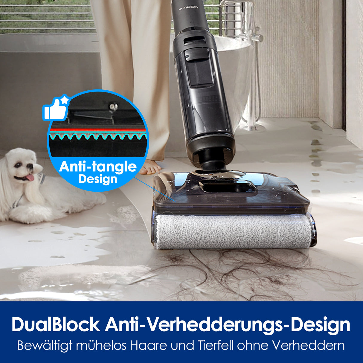 Tineco FLOOR ONE S7 Stretch Steam Lavapavimenti e Aspirapolvere a Vapore Senza Fili