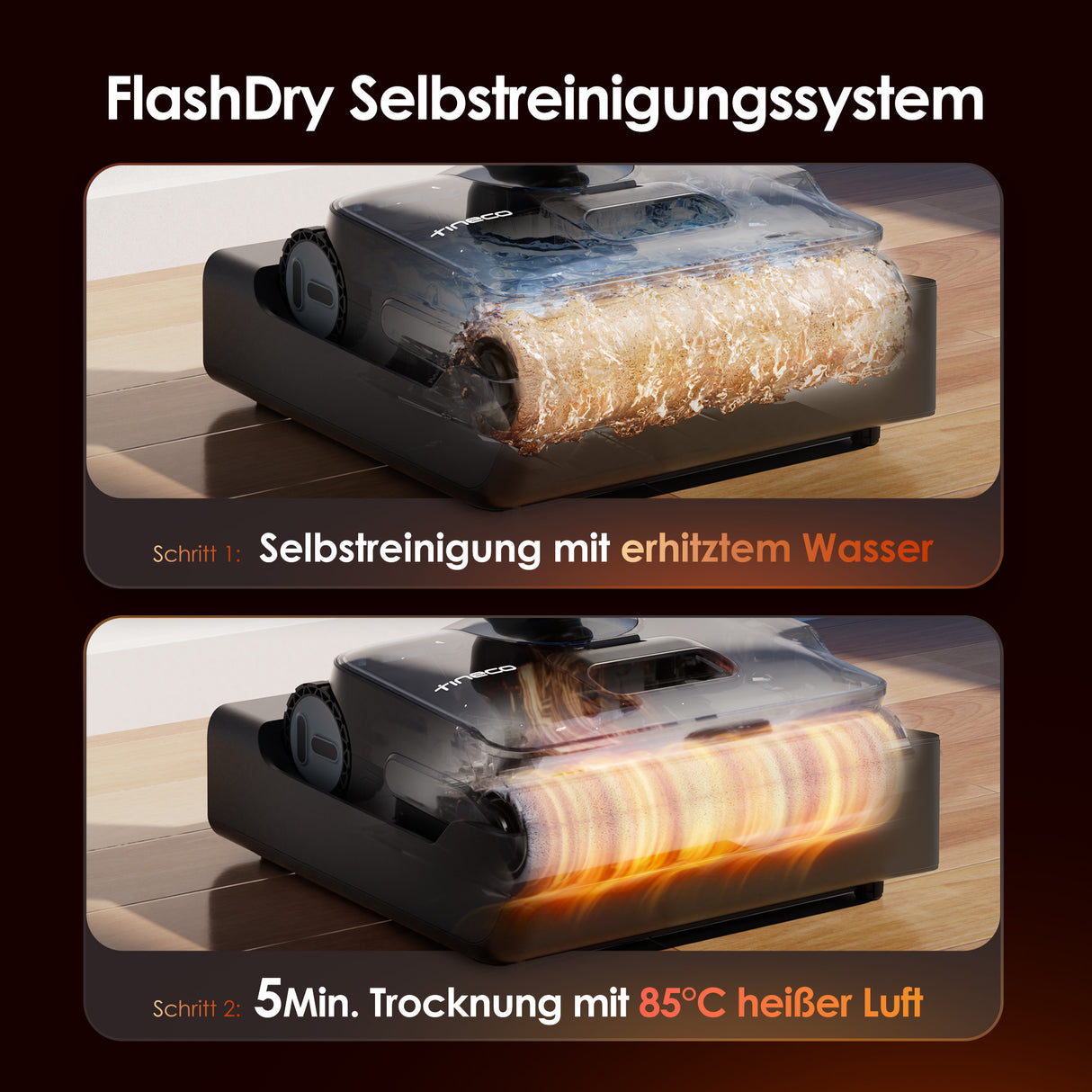 Tineco FLOOR ONE S7 Stretch Steam Nass- und Trockensauger, wischsauger, wischmop, mopp, akku staubsauger,nass Trockensauger, beutellose staubsauger