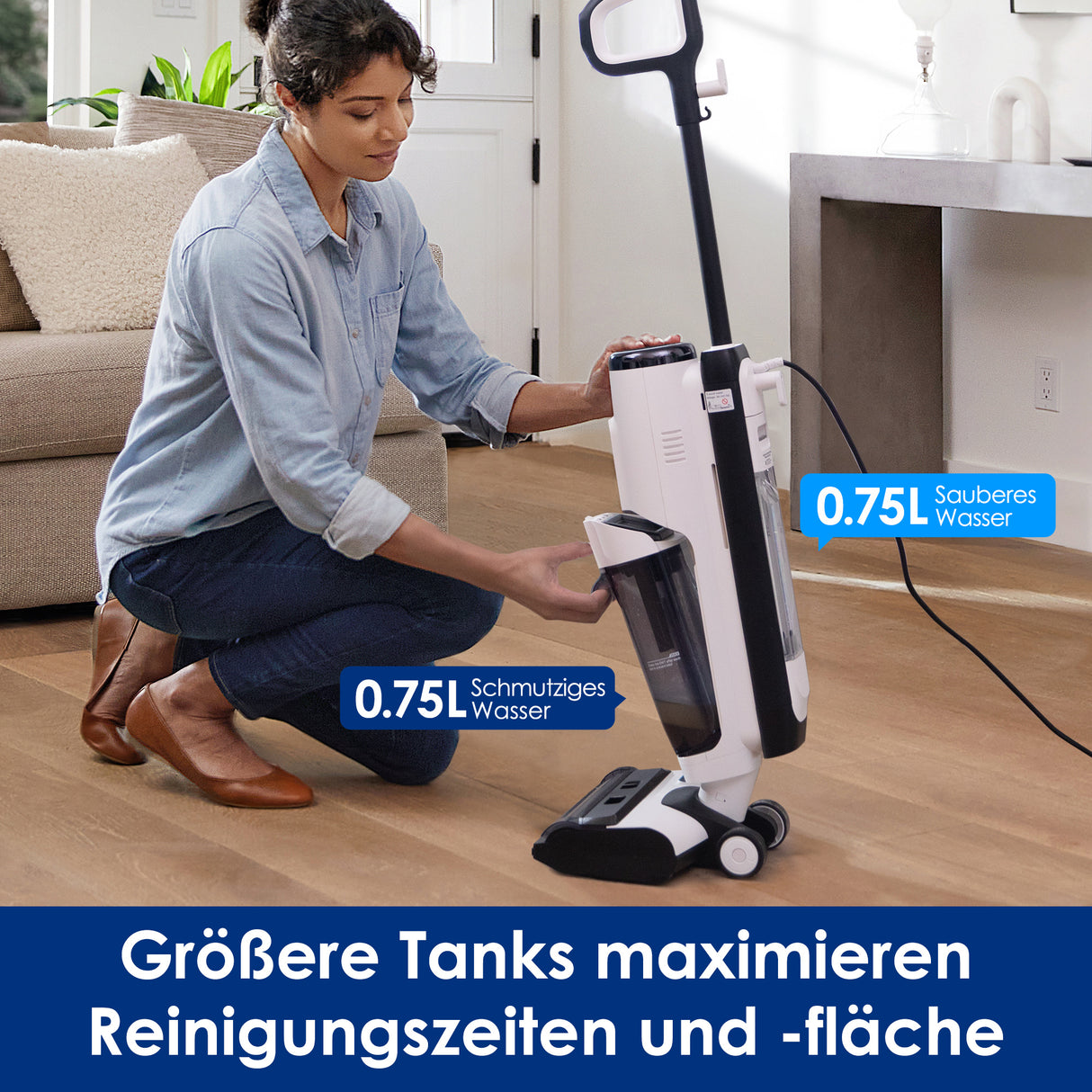 Tineco FLOOR ONE S5 Steam intelligenter Nass- und Trockensauger, nasssauger, nass trockensauger, staubsauger, wischsauger, wischmop