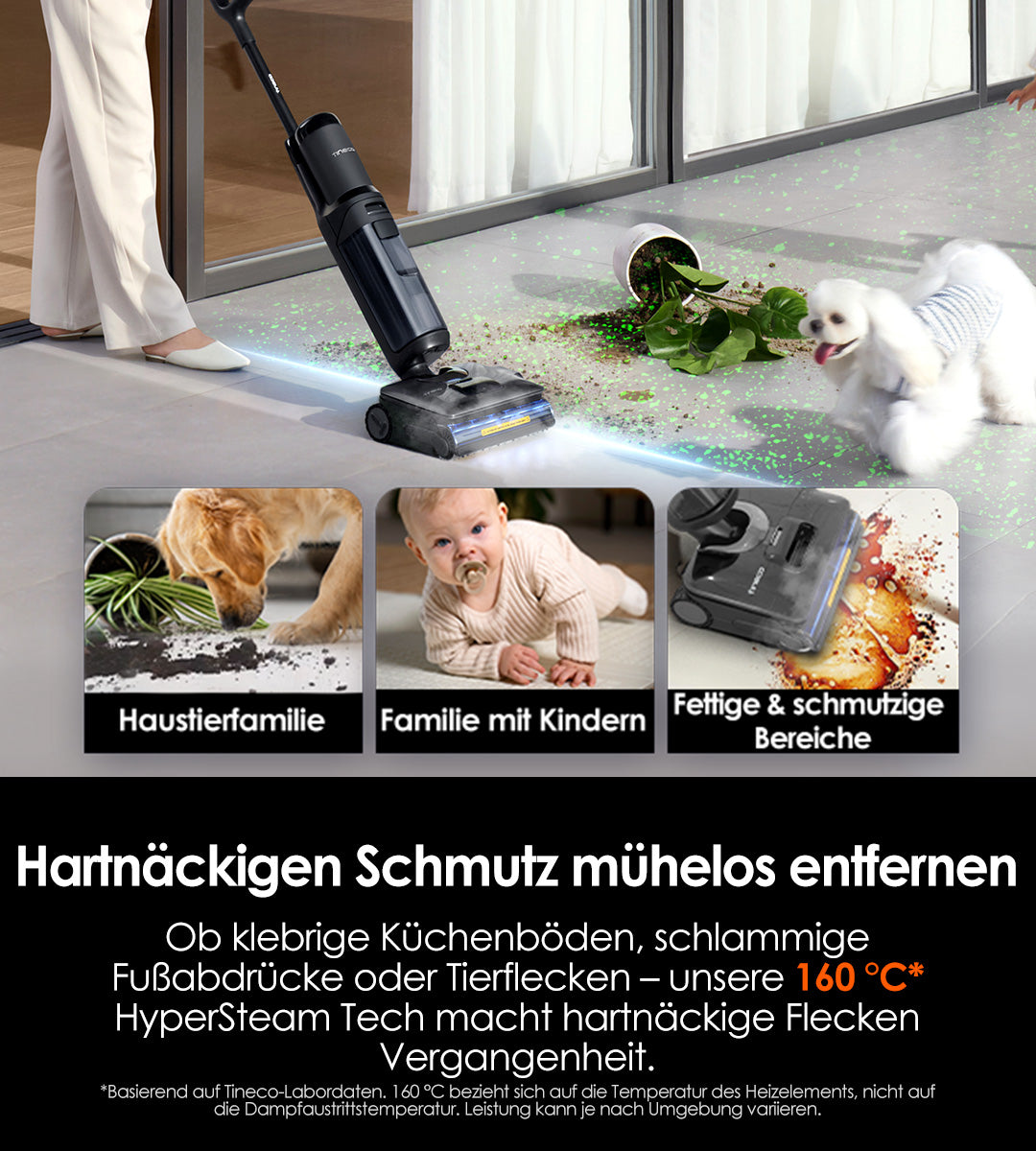 Tineco FLOOR ONE S7 Stretch Steam Nass- und Trockensauger, dampfreiniger, nass trockensauger, wischsauger, staubsauger, Besen, staubsauger kabellos, akku staubsauger