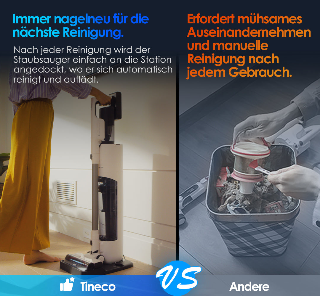 Tineco PURE ONE Station 5 Plus kabelloser smarter Staubsauger, staubsauger, staubsauger kabellos, akku staubsauger, kabelloser staubsauger