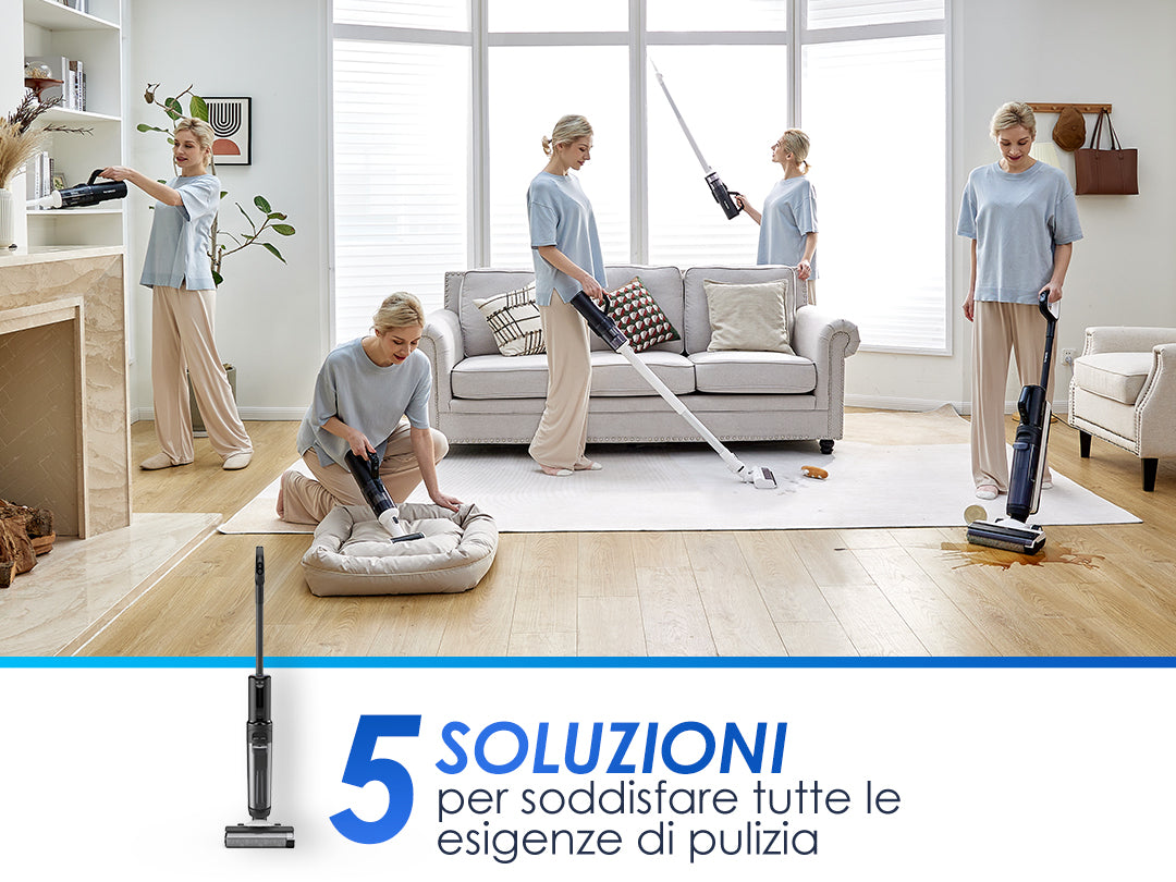 Tineco FLOOR ONE S5 Combo Power Kit Lavapavimenti e Aspirapolvere, aspirapolvere senza fili, scopa elettrica senza fili, scopa elettrica, reinigung
