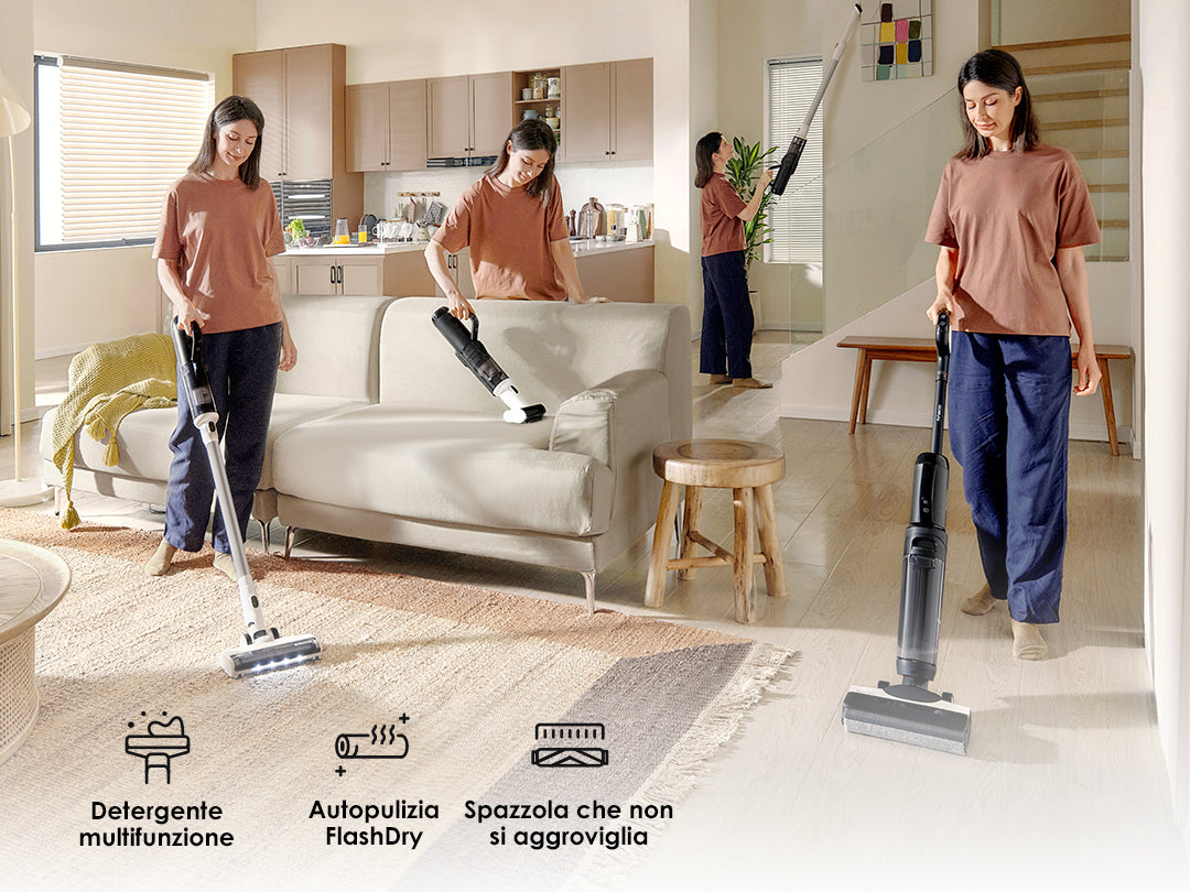 Tineco Floor ONE Switch S6 Aspirapolvere Lavapavimenti, aspirapolvere senza fili, scopa elettrica senza fili, scopa elettrica, reinigung