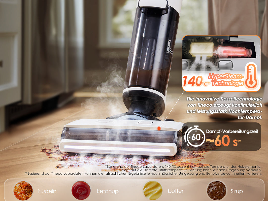 Tineco FLOOR ONE S7 Steam intelligenter Nass- und Trockensauger, Dampfreiniger,nasssauger, nass trockensauger, staubsauger, wischsauger, wischmop