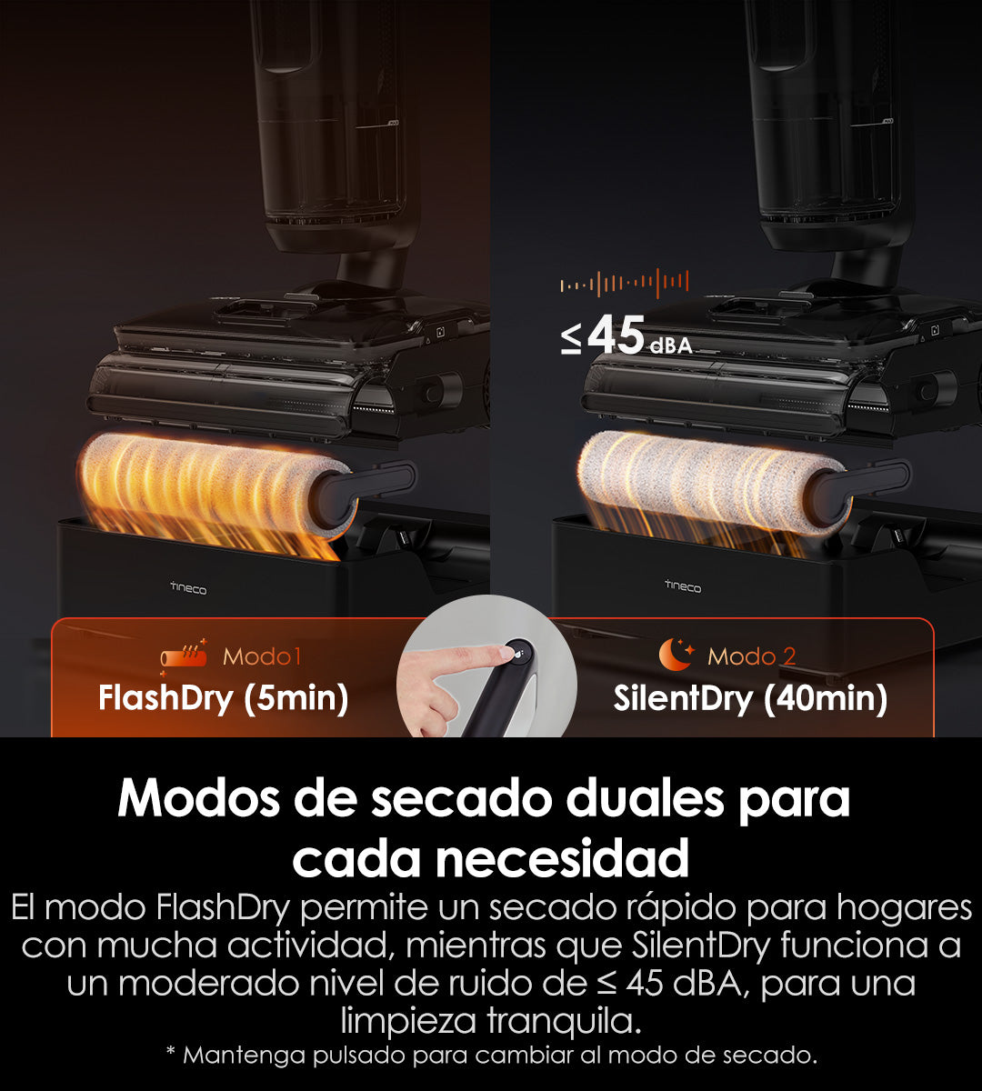 Tineco FLOOR ONE S7 Stretch Steam Aspiradora en Seco y Húmedo,aspiradora sin cable, aspiradora de mano, aspirador sin cable