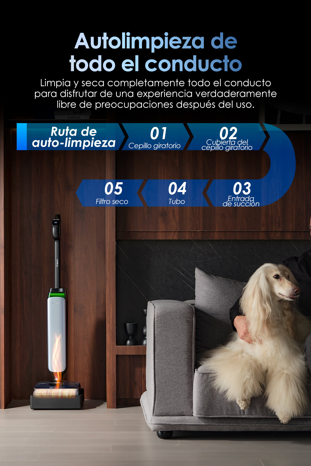 Tineco Floor One S9 Artist Aspiradora fregadora, aspiradora sin cable, aspira y friega sin esfuerzo
