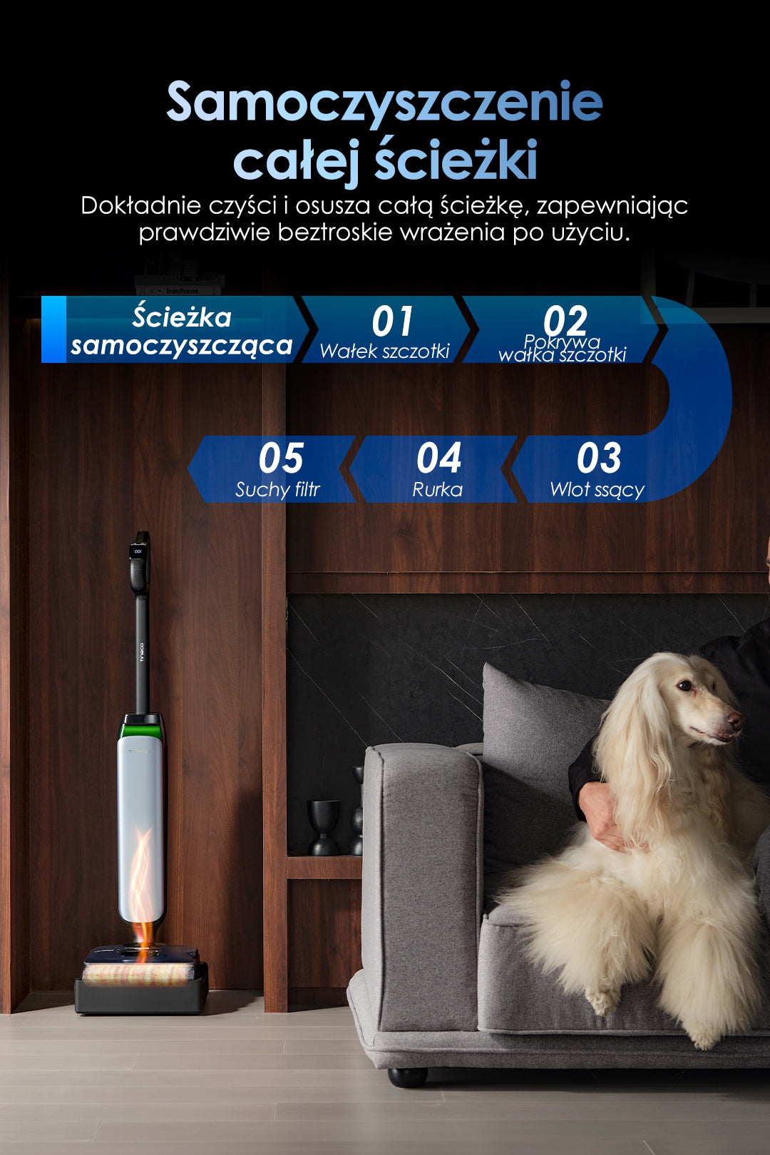 Tineco FLOOR ONE S9 Artist Odkurzacz Mopujący, odkurzacz, odkurzacz bezprzewodowy, odkurzacz piorący, odkurzacz pionowy, odkurzacz myjący, odkurzacz mopujący