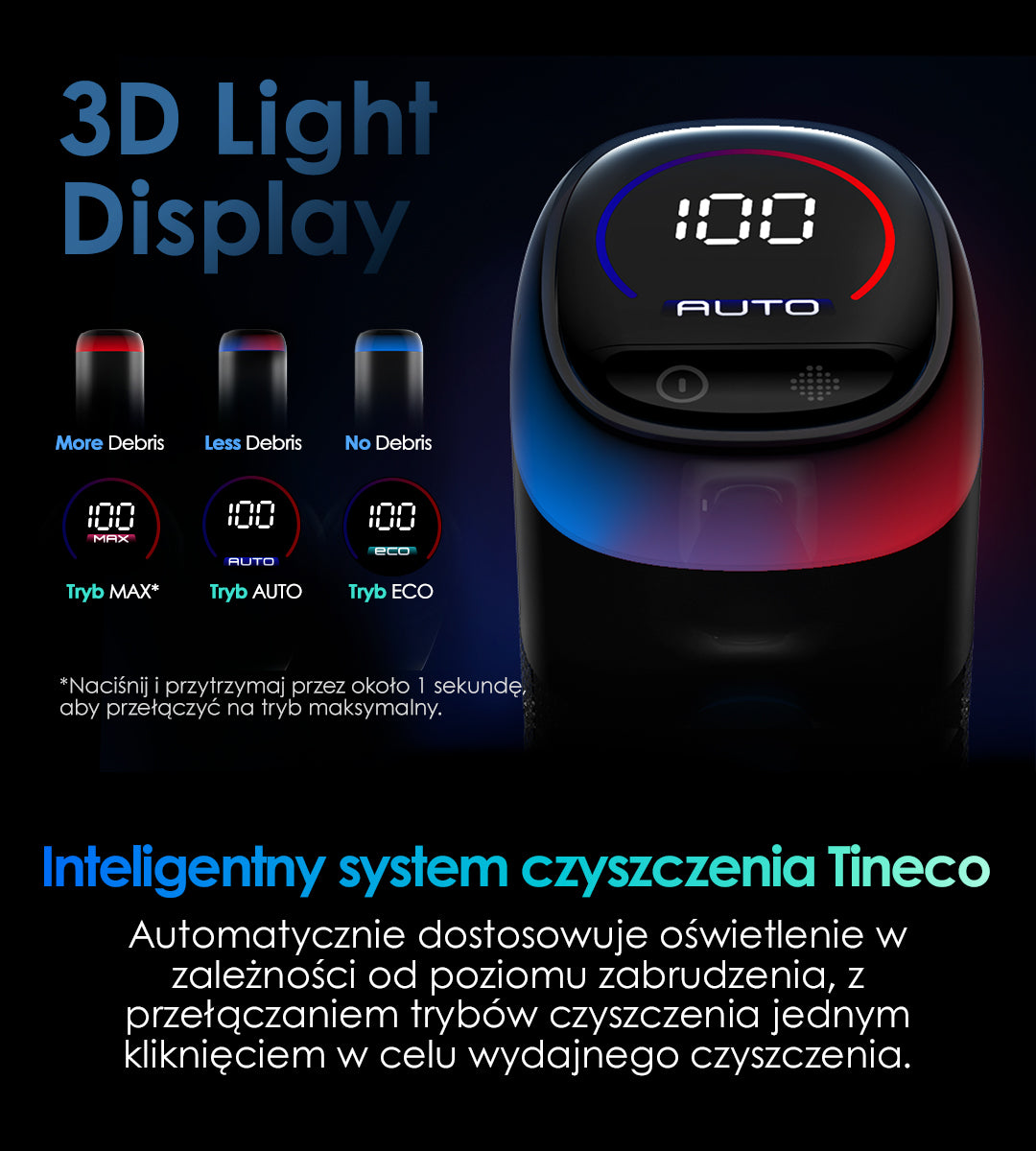 Tineco PURE ONE S70 Bezprzewodowy inteligentny odkurzacz, odkurzacz, odkurzacz bezprzewodowy, odkurzacz pionowy, odkurzacz bezworkowy, odkurzacz ręczny