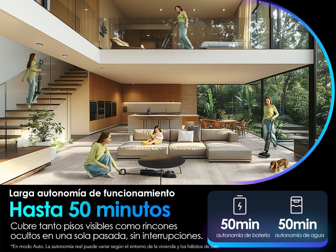 Tineco Floor One S7 Stretch Ultra Fregadora y aspiradora inteligente, aspiradora sin cable, escoba eléctrica sin cable, escoba eléctrica