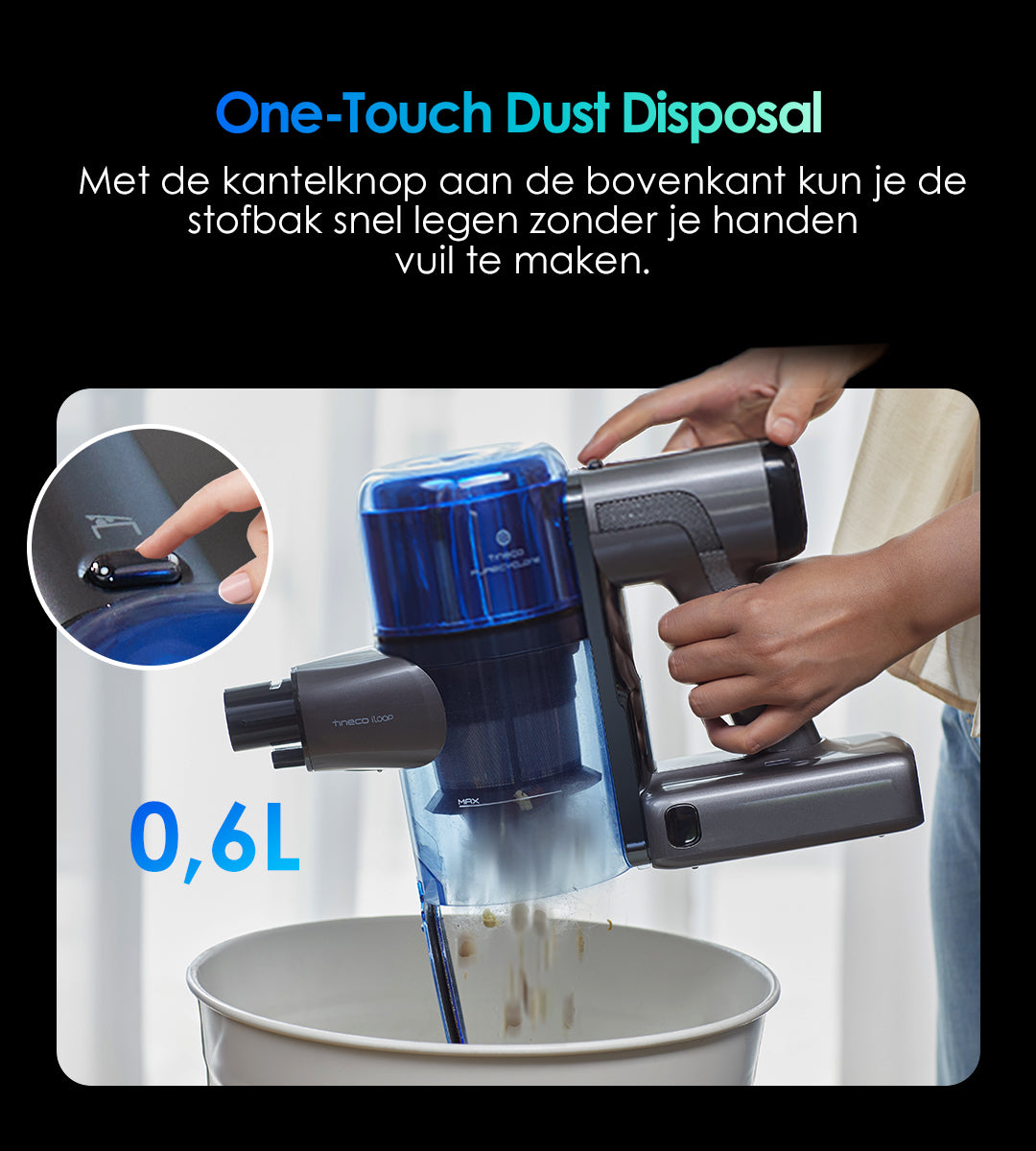 Tineco PURE ONE S70 Snoerloze Slimme Stofzuiger, stofzuiger, steelstofzuiger, draadloze stofzuiger, dweil, beste stofzuiger