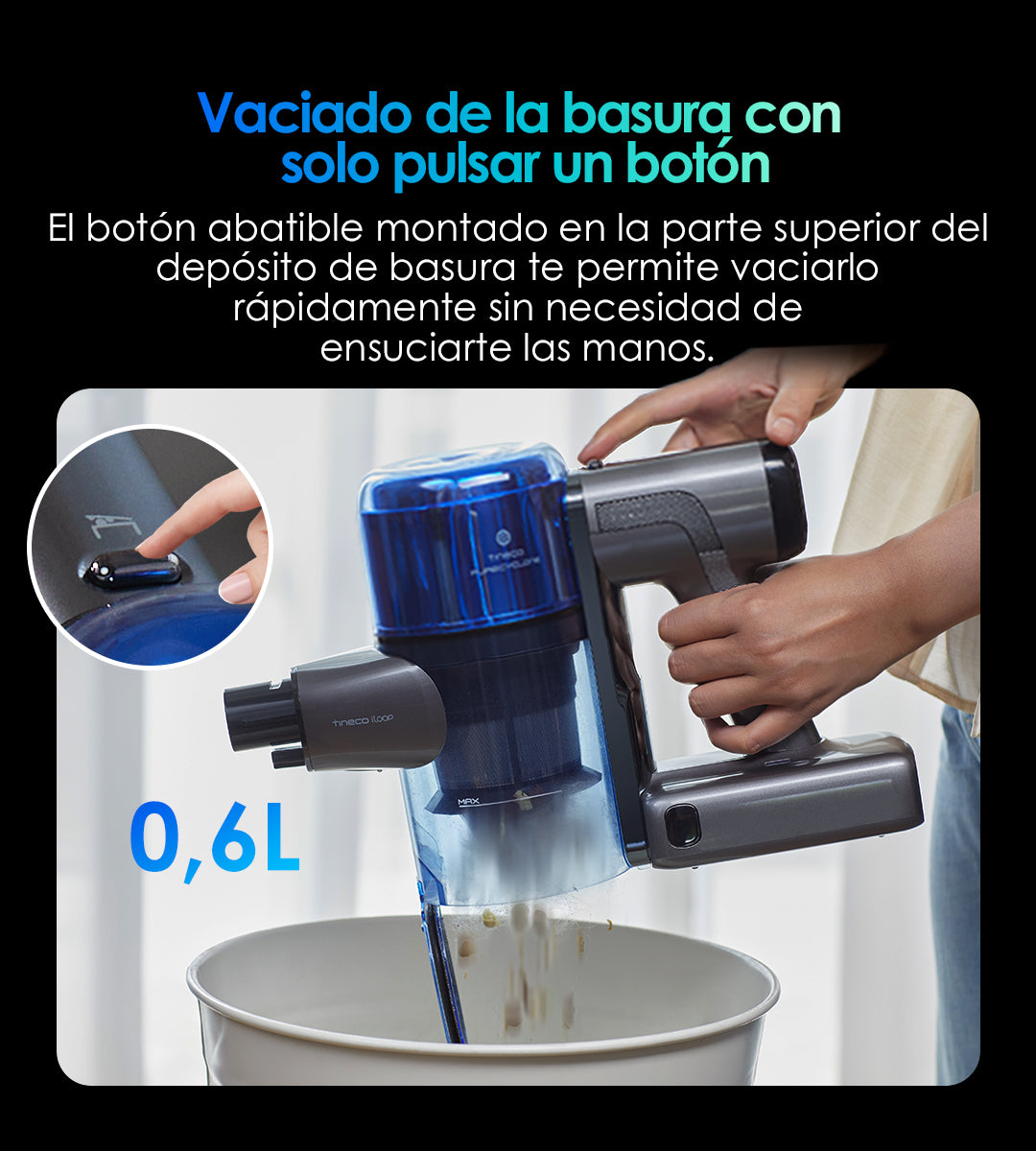 Tineco PURE ONE S70 Aspiradora Sin Cable Inteligente, aspiradora sin cable, aspiradora de mano, aspirador sin cable, aspiradoras sin cable