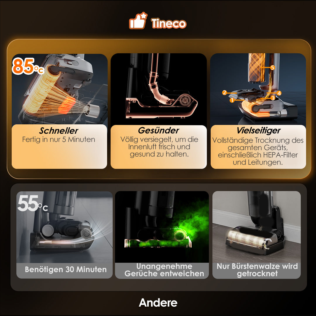 Tineco FLOOR ONE Switch S6 Stretch intelligenter Nass- und Trockensauger,  nasssauger, nass trockensauger, staubsauger, wischsauger, wischmop