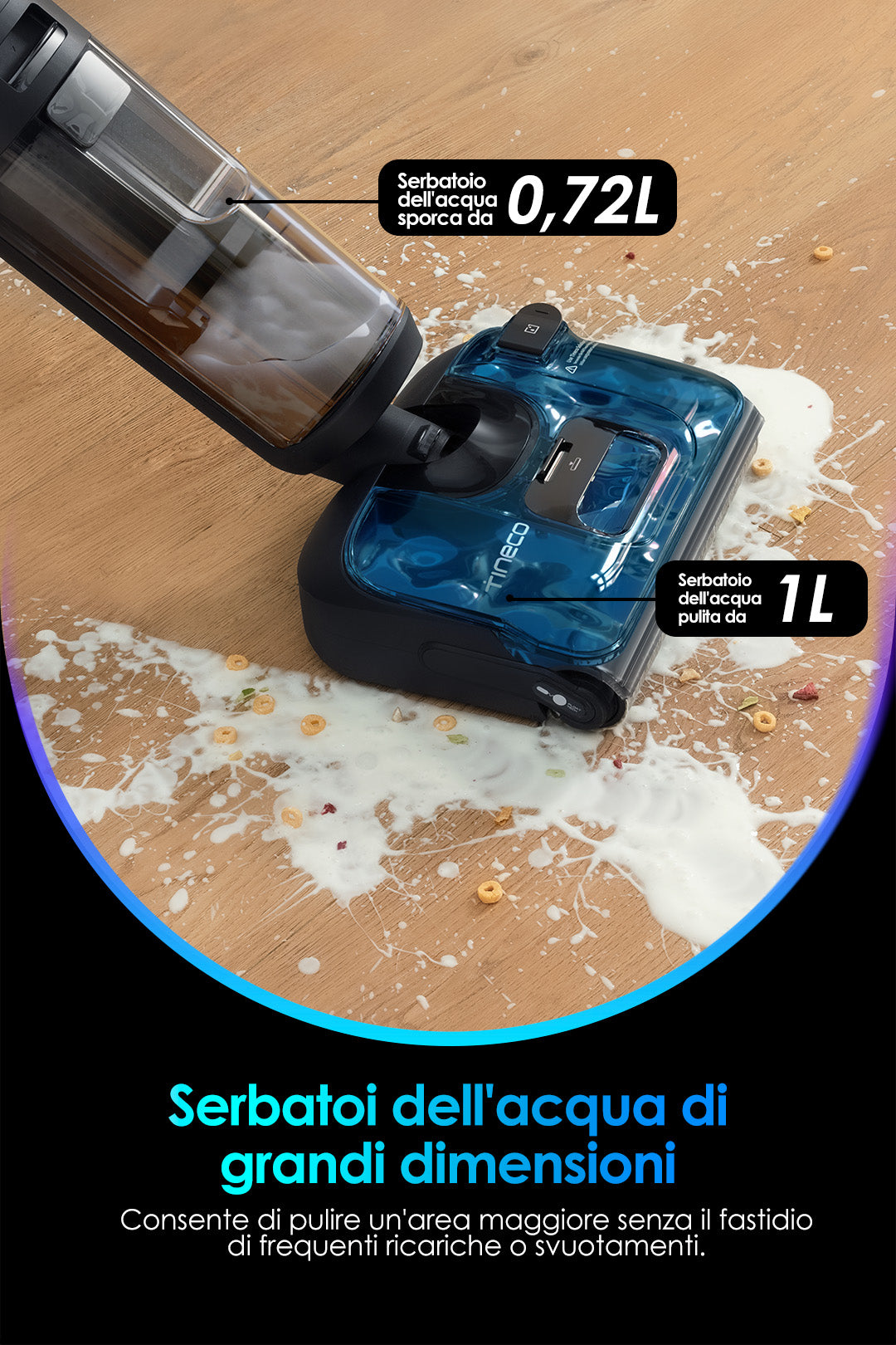 Tineco Floor One S7 Stretch Ultra Lavapavimenti e Aspirapolvere, aspirapolvere senza fili, scopa elettrica senza fili, scopa elettrica, reinigung