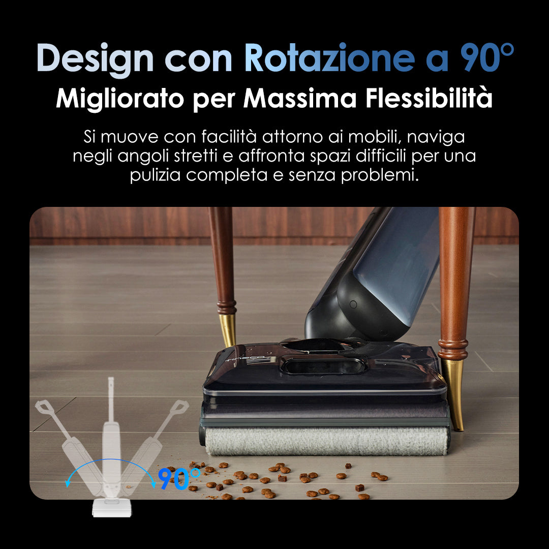 Tineco Floor One S9 Artist Aspirapolvere Lavapavimenti, aspirapolvere senza fili, scopa elettrica senza fili