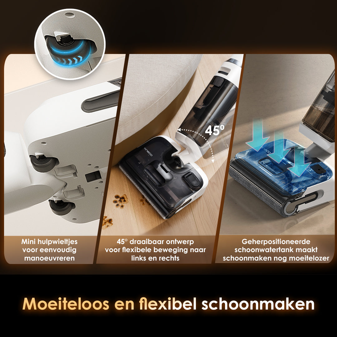 Tineco Floor ONE Switch S6 Stretch Stofzuiger met Dweilfunctie, stofzuiger, steelstofzuiger, draadloze stofzuiger, beste stofzuiger, dweil