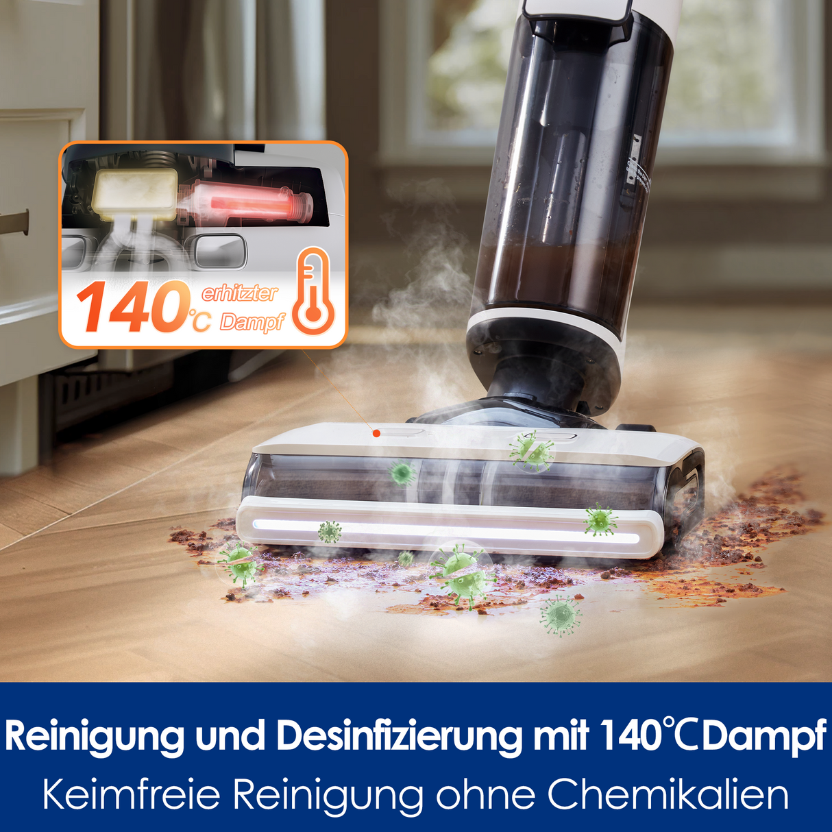 Tineco FLOOR ONE S7 Steam intelligenter Nass- und Trockensauger, nasssauger, nass trockensauger, staubsauger, wischsauger, wischmop