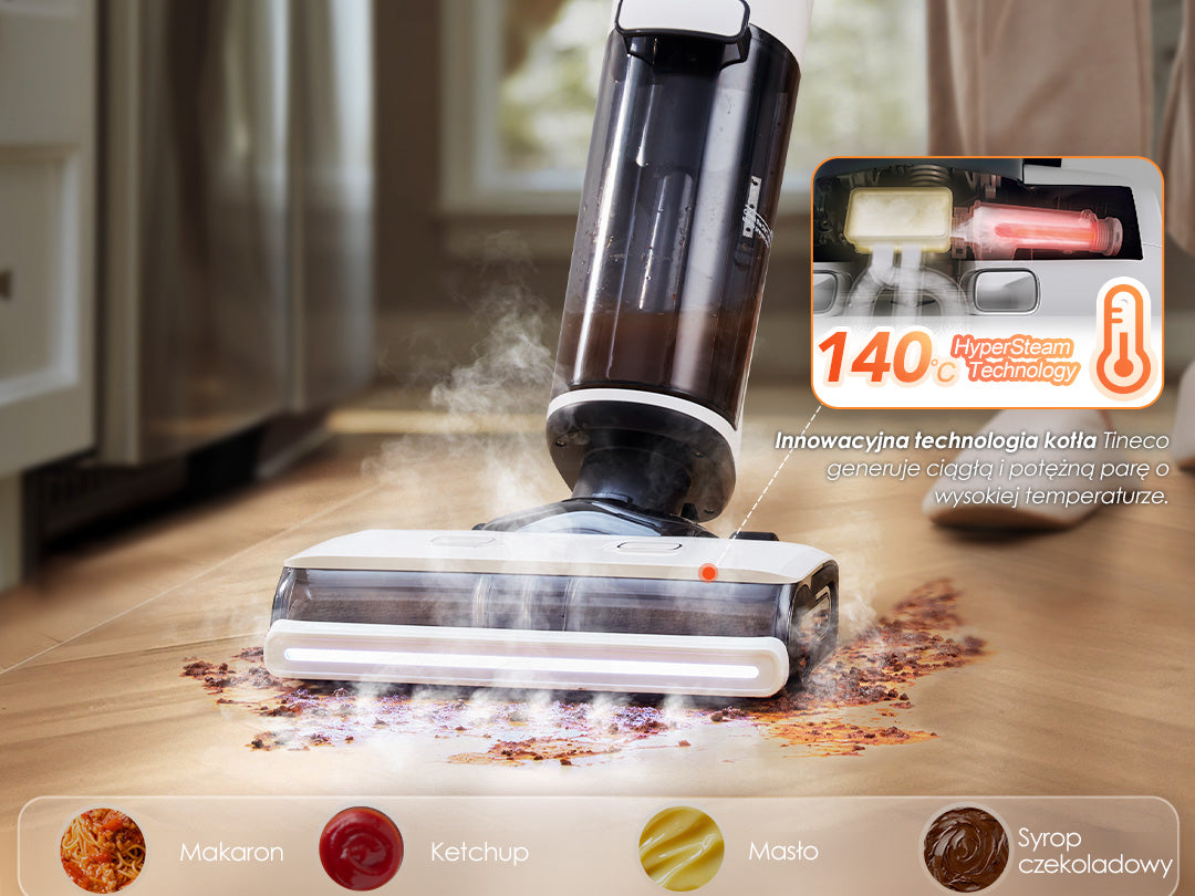 Tineco FLOOR ONE S7 Steam Inteligentny Odkurzacz Mopujący, odkurzacz, odkurzacz bezprzewodowy, odkurzacz piorący, odkurzacz pionowy, odkurzacz myjący, odkurzacz mopujący