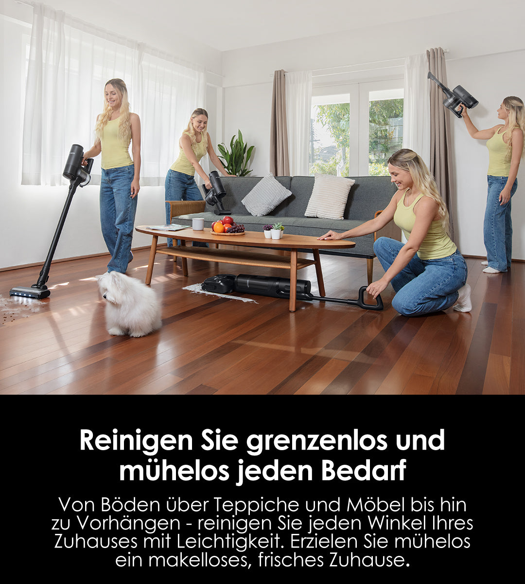 Tineco FLOOR ONE Switch S7 Stretch intelligenter Nass- und Trockensauger, wischsauger, wischmop, mopp, akku staubsauger, nass Trockensauger, beutellose staubsauger