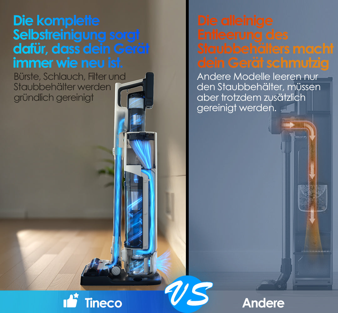 Tineco PURE ONE Station 5 Plus kabelloser smarter Staubsauger, staubsauger, staubsauger kabellos, akku staubsauger, kabelloser staubsauger