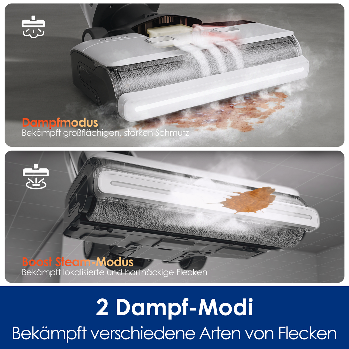 Tineco FLOOR ONE S7 Steam intelligenter Nass- und Trockensauger, Dampfreiniger,nasssauger, nass trockensauger, staubsauger, wischsauger, wischmop
