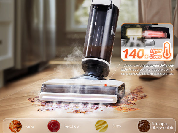 Tineco FLOOR ONE S7 STEAM Lavapavimenti a Vapore e Aspirapolvere, aspirapolvere senza fili, scopa elettrica senza fili, scopa elettrica, reinigung