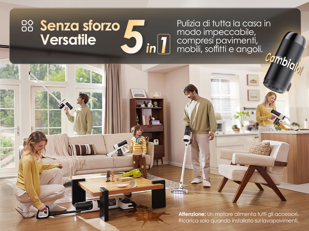 Tineco Floor ONE Switch S6 Stretch Aspirapolvere Lavapavimenti, aspirapolvere senza fili, scopa elettrica senza fili, scopa elettrica, reinigung