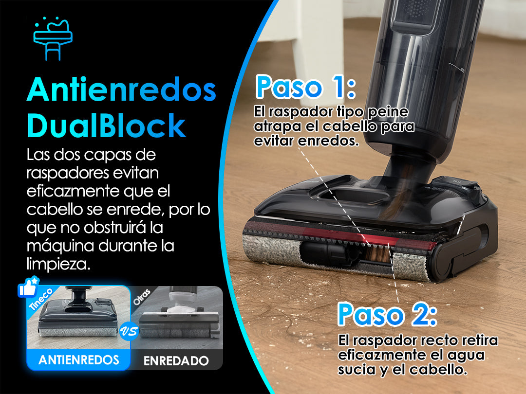 Tineco Floor One S7 Stretch Ultra Fregadora y aspiradora inteligente, aspiradora sin cable, escoba eléctrica sin cable, escoba eléctrica