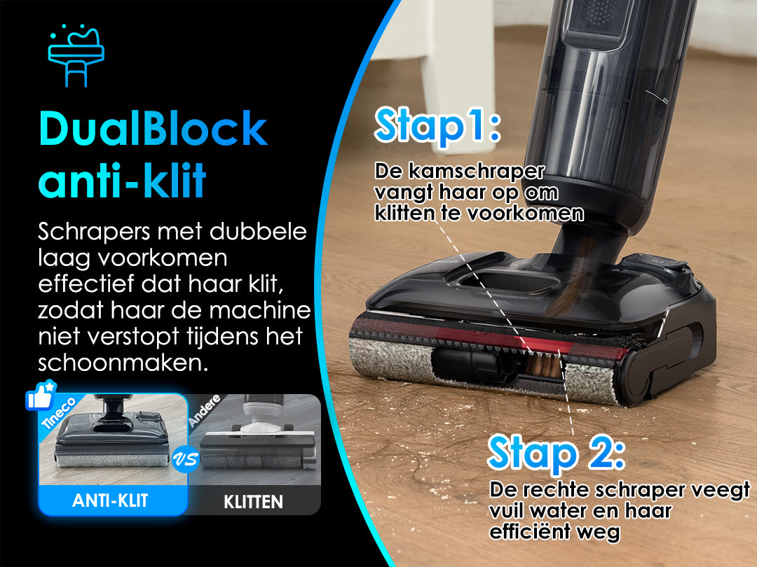 Tineco Floor ONE S7 Stretch Ultra Snoerloze Stofzuiger met Dweilfunctie, stofzuiger, steelstofzuiger, draadloze stofzuiger, beste stofzuiger, dweil