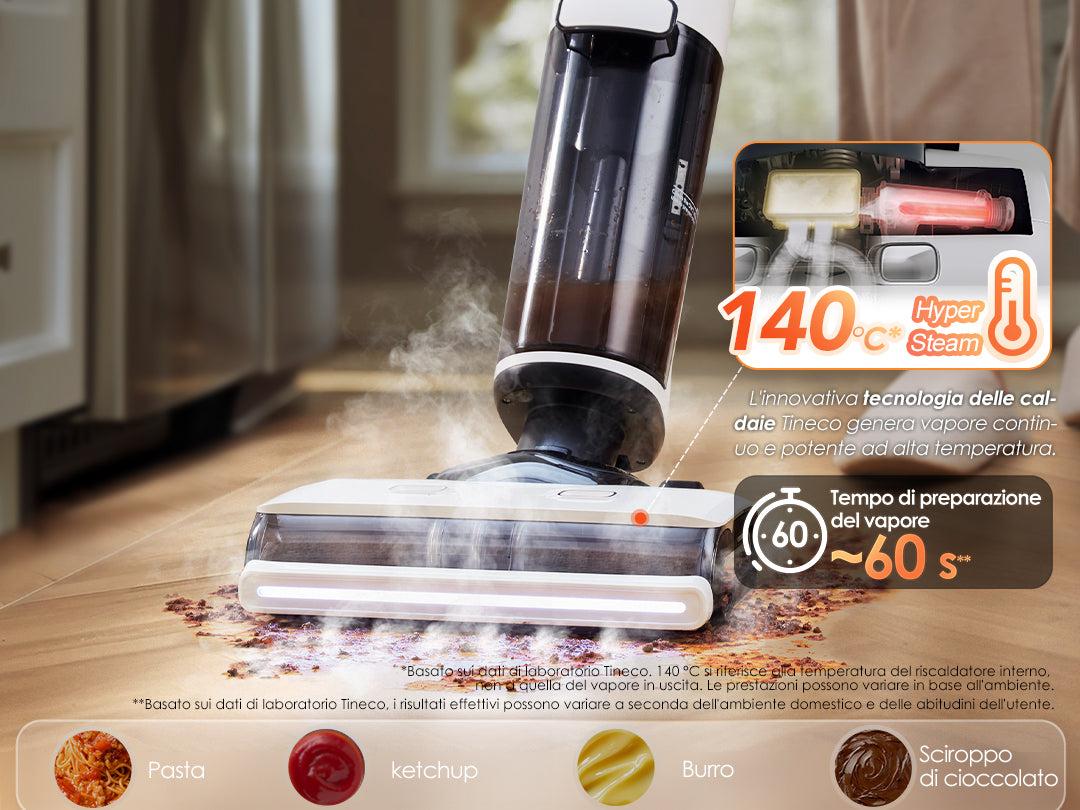 Tineco FLOOR ONE S7 STEAM Lavapavimenti a Vapore e Aspirapolvere, aspirapolvere senza fili, scopa elettrica senza fili, scopa elettrica, reinigung
