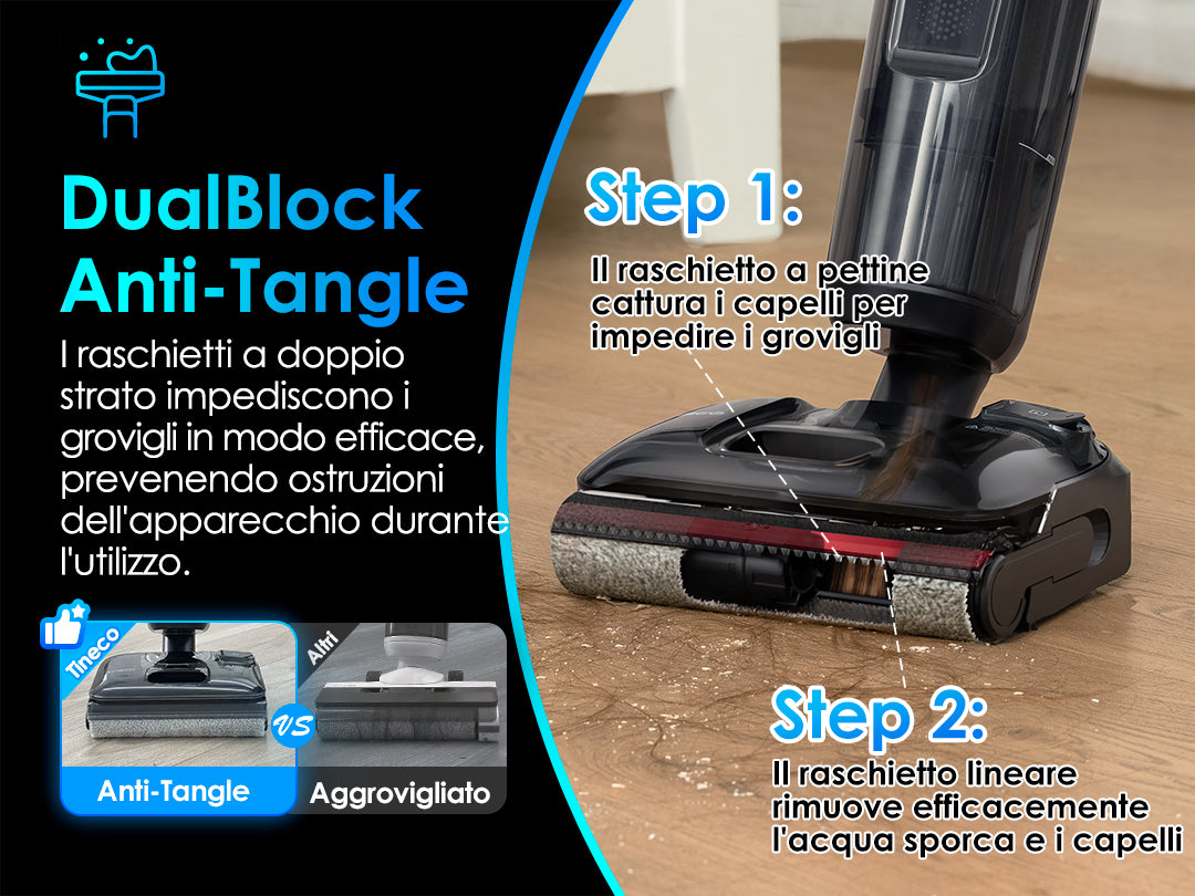 Tineco Floor One S7 Stretch Ultra Lavapavimenti e Aspirapolvere, aspirapolvere senza fili, scopa elettrica senza fili, scopa elettrica, reinigung