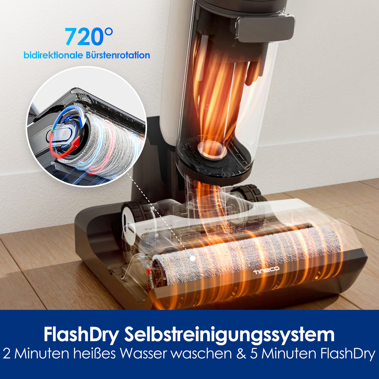 Tineco FLOOR ONE S7 FlashDry intelligenter Nass- und Trockensauger, Nass- und Trockensauger, nass trockensauger, wischsauger, staubsauger
