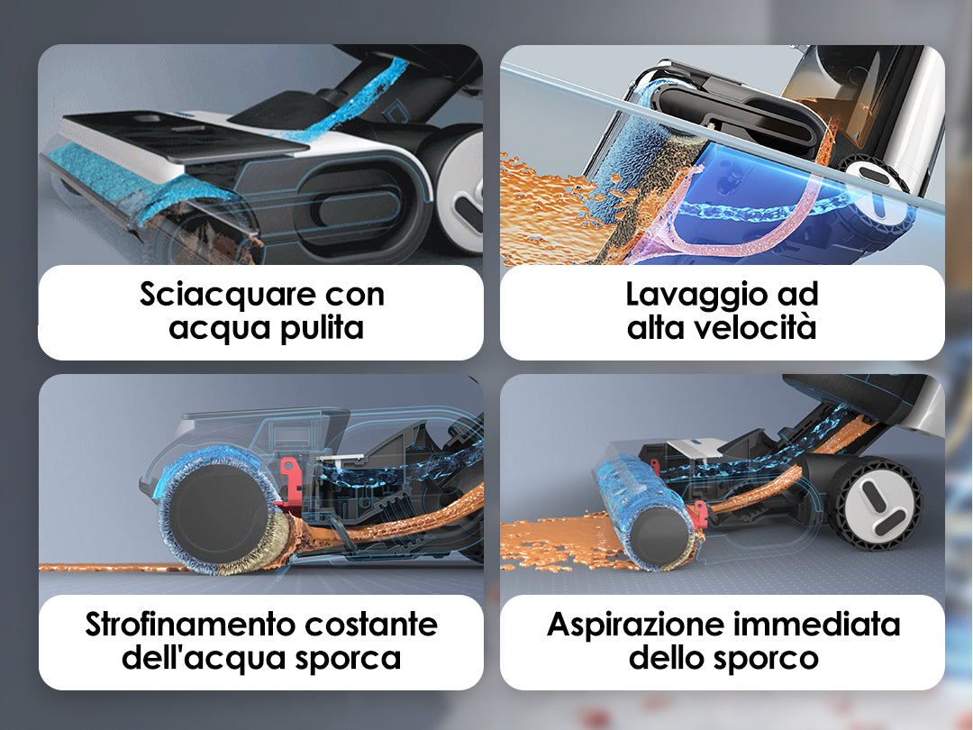 Tineco FLOOR ONE SWITCH S7 Lavapavimenti e Aspirapolvere, aspirapolvere senza fili, scopa elettrica senza fili, scopa elettrica, reinigung