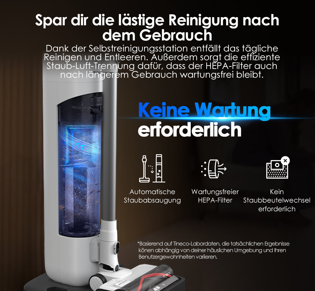 Tineco PURE ONE Station 5 Plus kabelloser smarter Staubsauger, staubsauger, staubsauger kabellos, akku staubsauger, kabelloser staubsauger