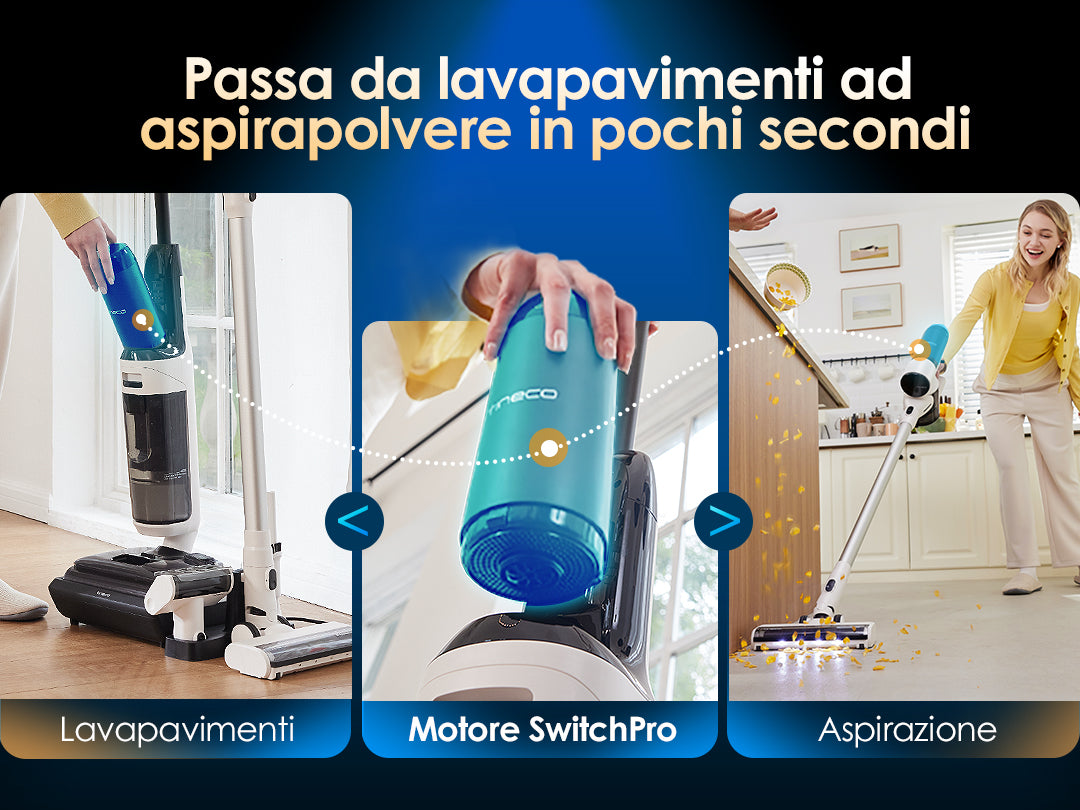 Tineco Floor ONE Switch S6 Stretch Aspirapolvere Lavapavimenti, aspirapolvere senza fili, scopa elettrica senza fili, scopa elettrica, reinigung