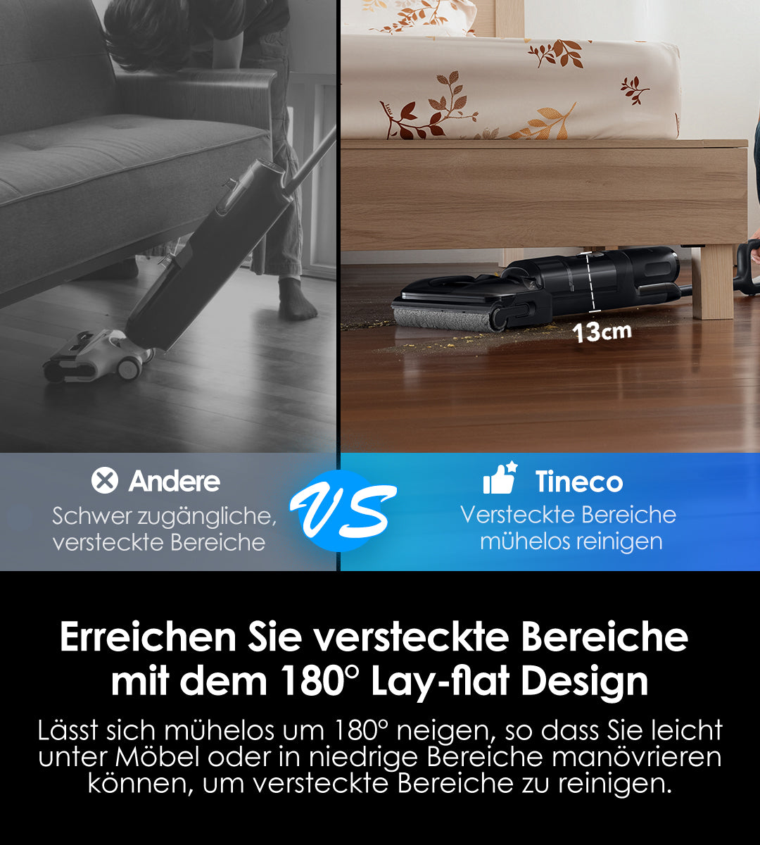 Tineco FLOOR ONE Switch S7 Stretch intelligenter Nass- und Trockensauger, wischsauger, wischmop, mopp, akku staubsauger, nass Trockensauger, beutellose staubsauger