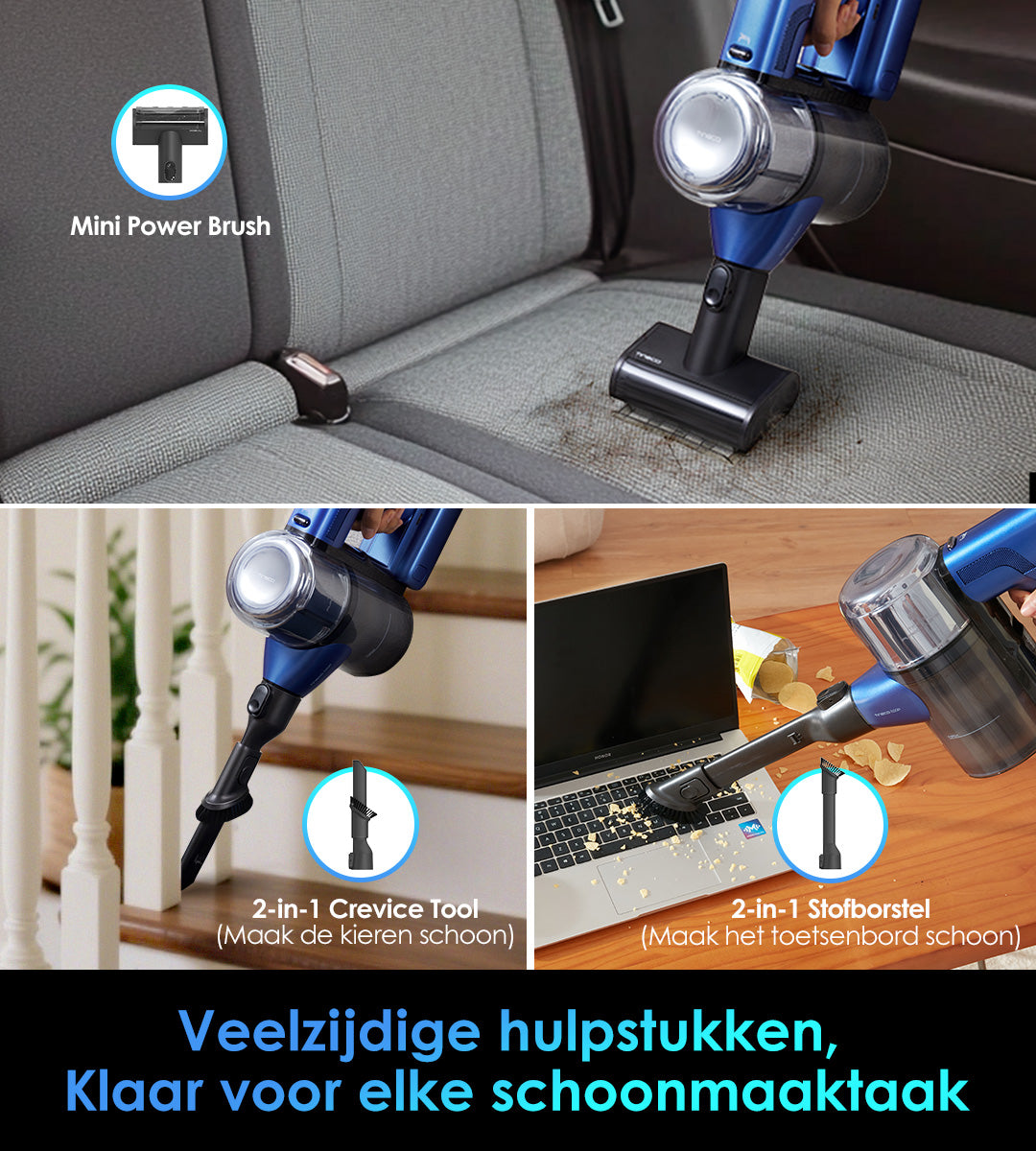 Tineco PURE ONE S50 PRO Snoerloze Slimme Stofzuiger, stofzuiger, steelstofzuiger, draadloze stofzuiger, dweil, beste stofzuiger