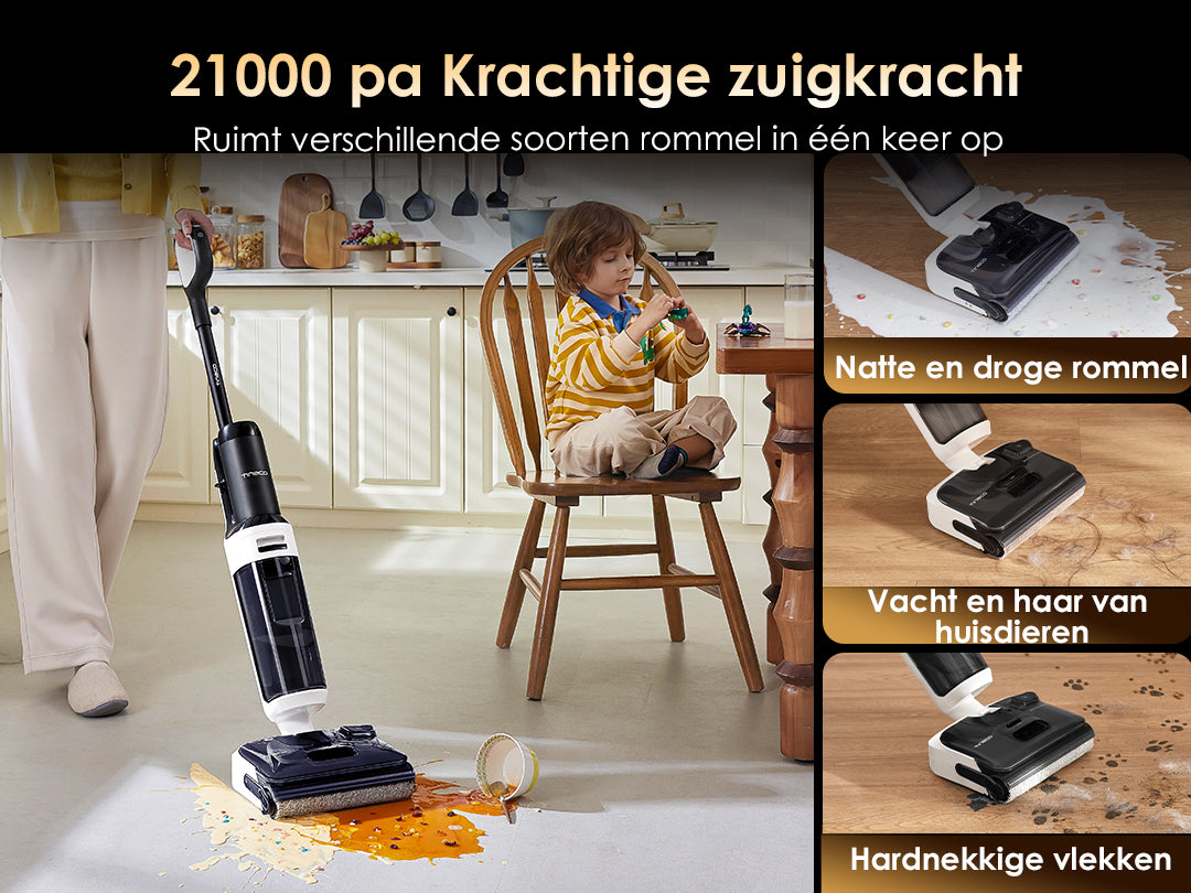 Tineco Floor ONE Switch S6 Stretch Stofzuiger met Dweilfunctie, stofzuiger, steelstofzuiger, draadloze stofzuiger, beste stofzuiger, dweil