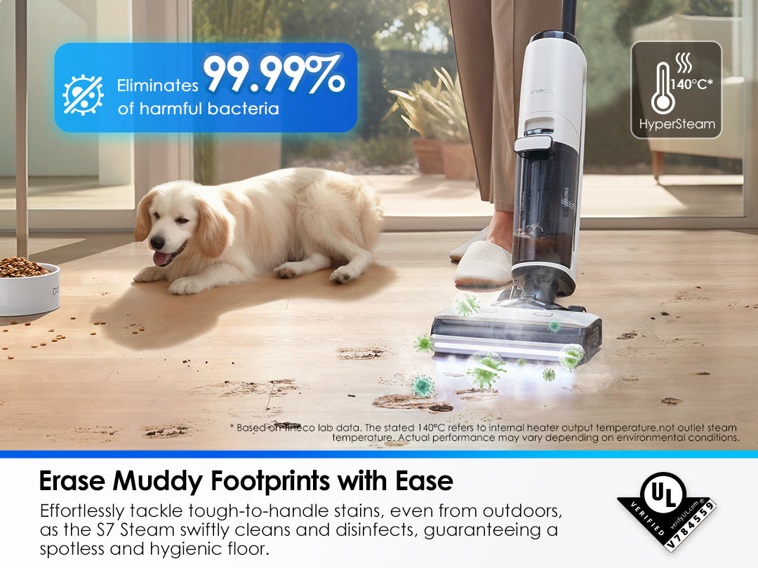 Tineco FLOOR ONE S7 Steam intelligenter Nass- und Trockensauger, Dampfreiniger,nasssauger, nass trockensauger, staubsauger, wischsauger, wischmop