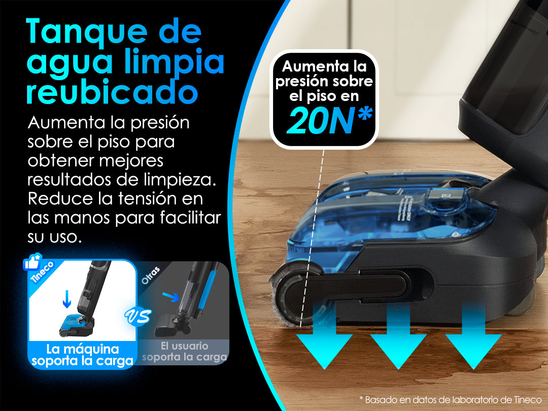 Tineco Floor One S7 Stretch Ultra Fregadora y aspiradora inteligente, aspiradora sin cable, escoba eléctrica sin cable, escoba eléctrica