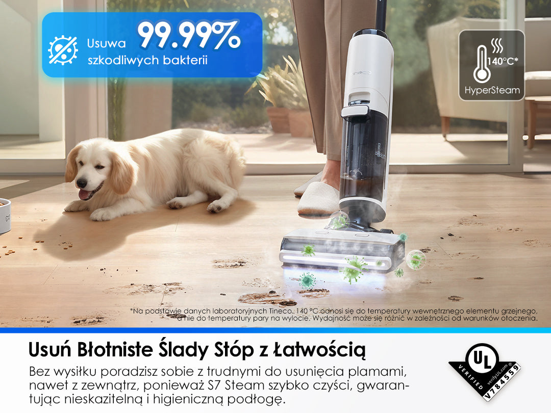 Tineco FLOOR ONE S7 Steam Inteligentny Odkurzacz Mopujący, odkurzacz, odkurzacz bezprzewodowy, odkurzacz piorący, odkurzacz pionowy, odkurzacz myjący, odkurzacz mopujący