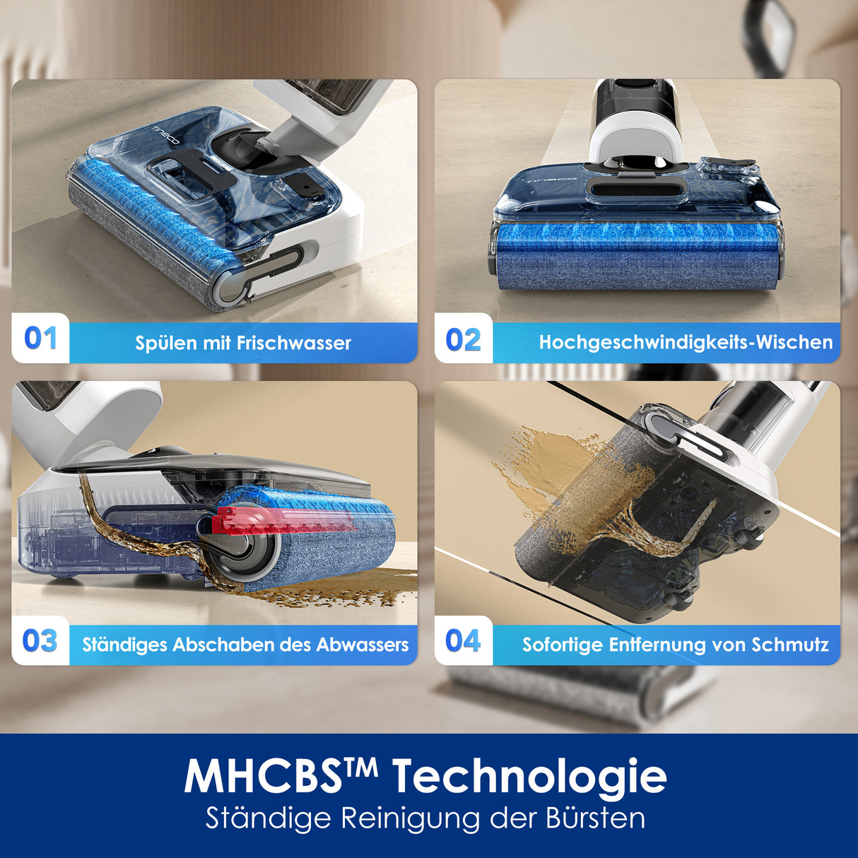 Tineco FLOOR ONE Stretch S6 intelligenter Nass- und Trockensauger, nasssauger, nass trockensauger, staubsauger, wischsauger, wischmop