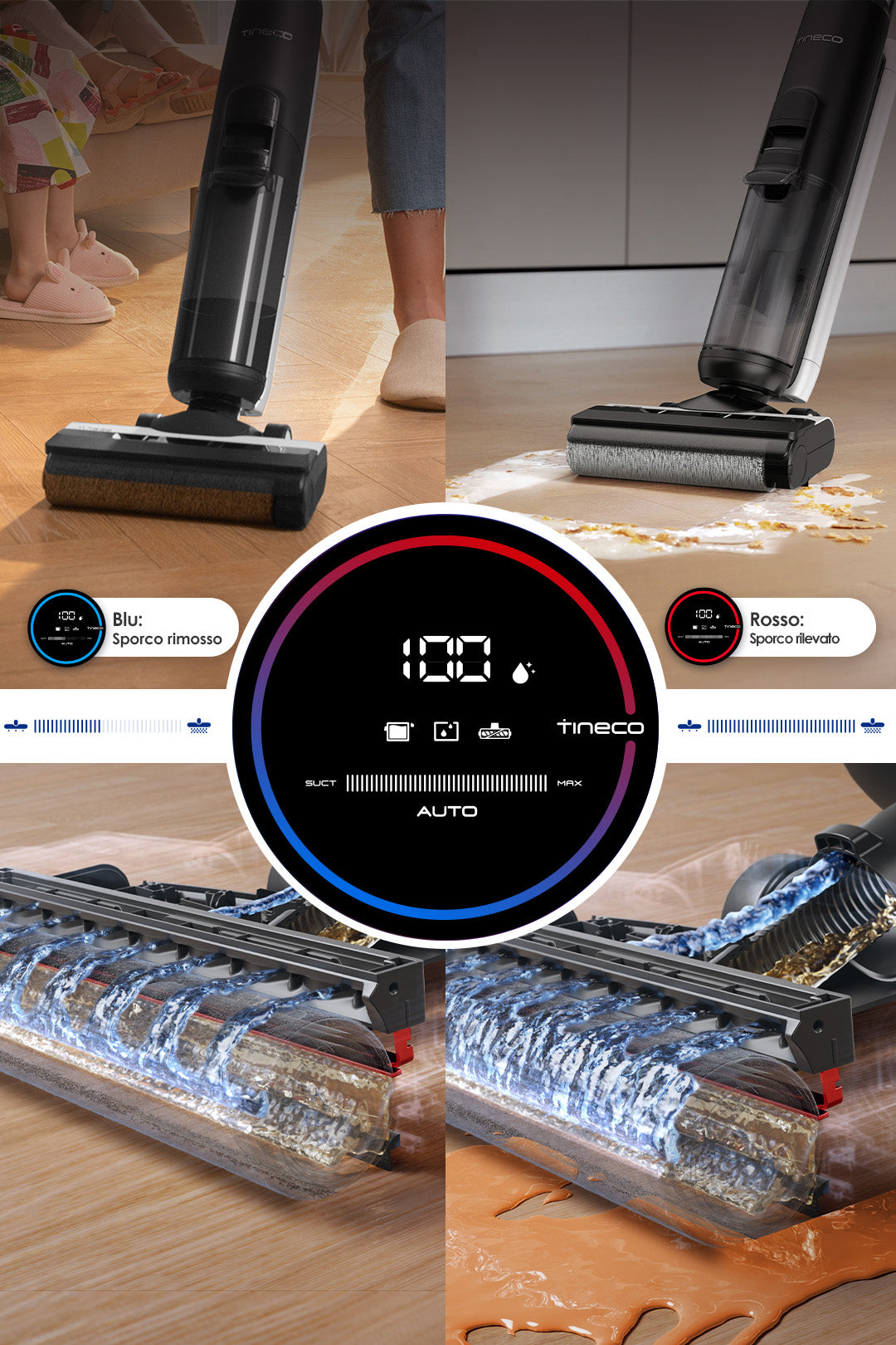 Tineco FLOOR ONE S5 Lavapavimenti e Aspirapolvere, aspirapolvere senza fili, scopa elettrica senza fili, scopa elettrica, reinigung