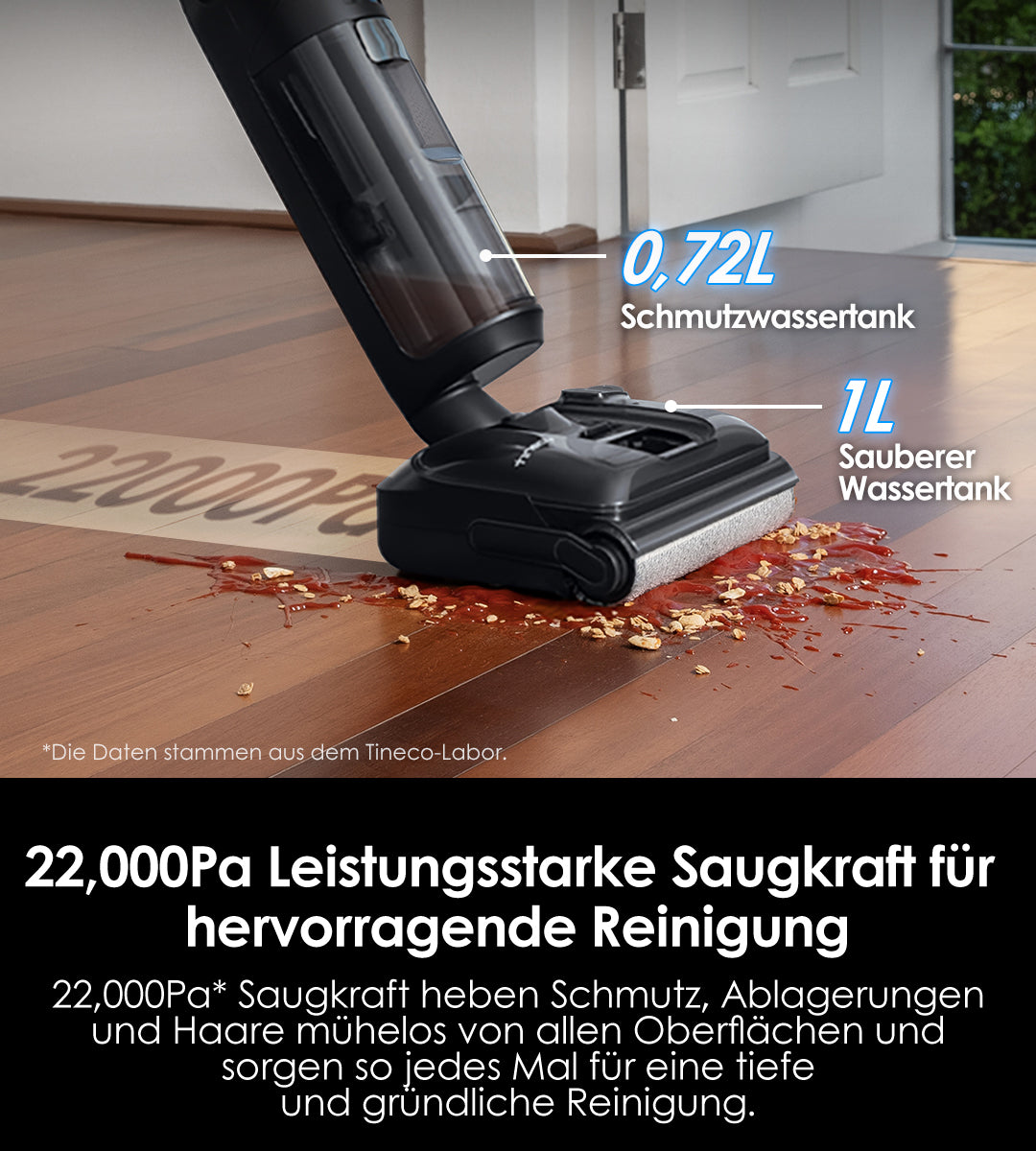 Tineco FLOOR ONE Switch S7 Stretch intelligenter Nass- und Trockensauger, wischsauger, wischmop, mopp, akku staubsauger, nass Trockensauger, beutellose staubsauger