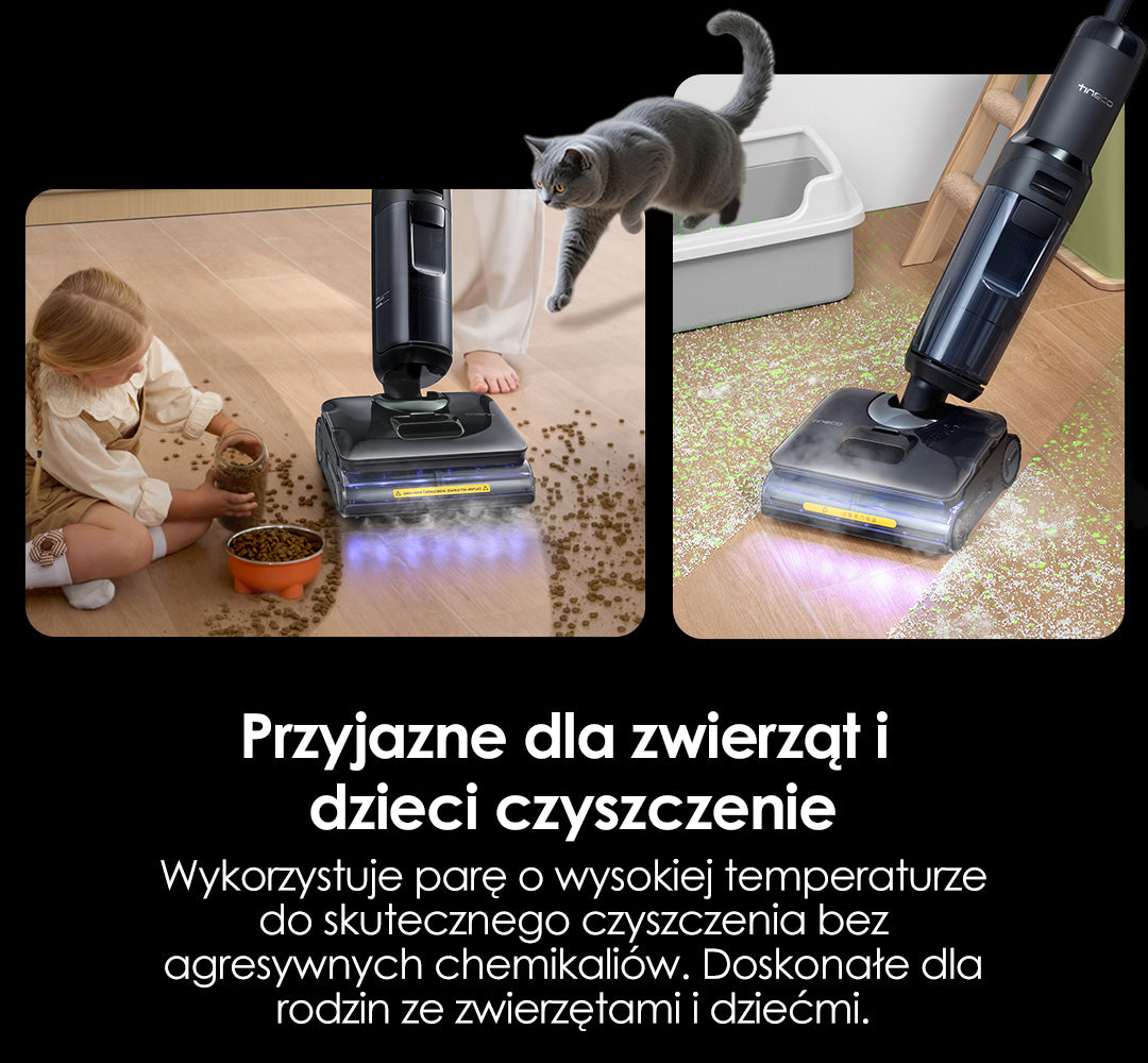 Tineco FLOOR ONE S7 Stretch Steam Odkurzacz Piorący, myjka parowa, odkurzacz, odkurzacz piorący, odkurzacz pionowy, odkurzacz myjący, odkurzacz mopujący