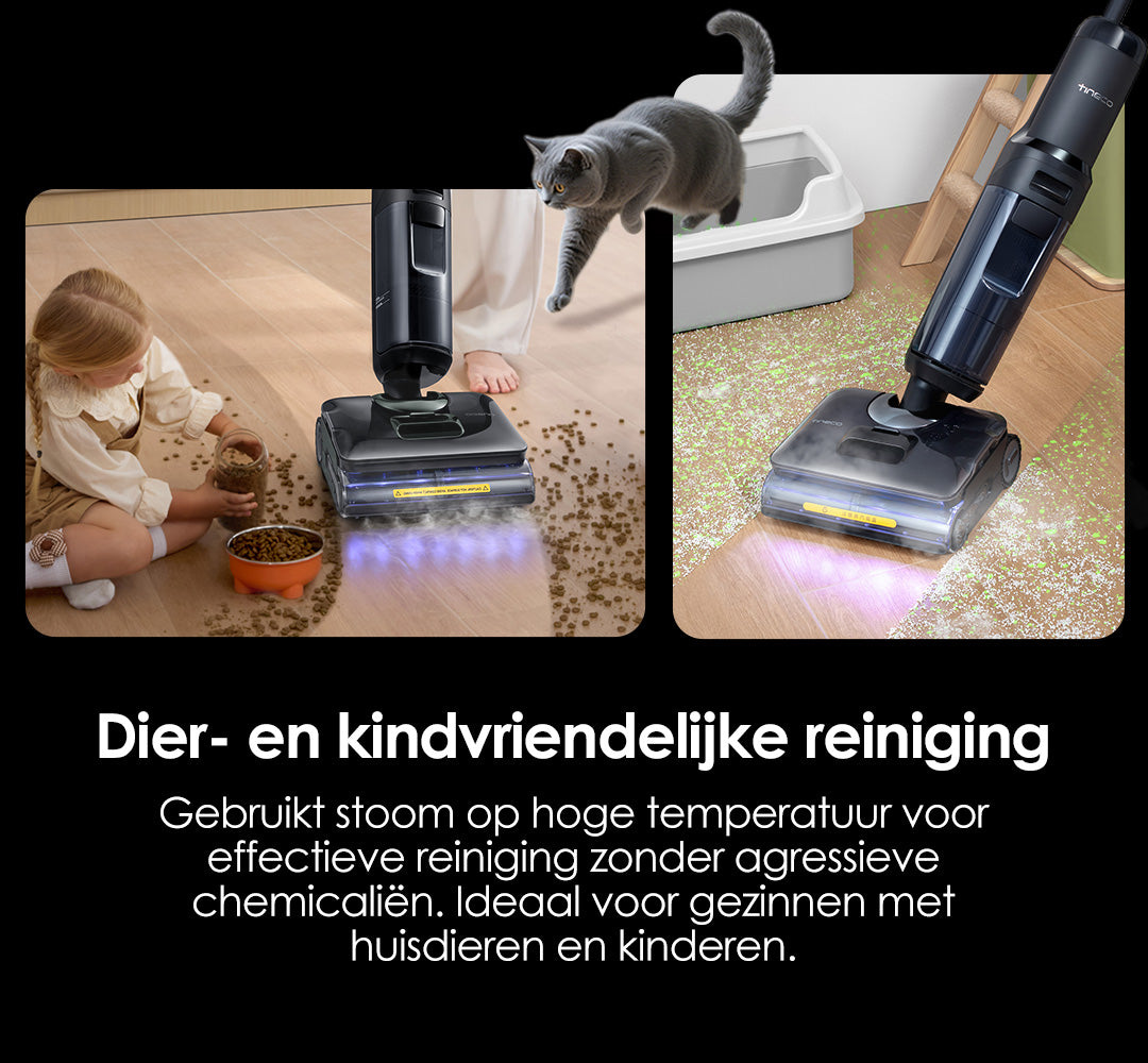 Tineco FLOOR ONE S7 Stretch Steam Stofzuiger met Dweilfunctie, stofzuiger, steelstofzuiger, draadloze stofzuiger, dweil, beste stofzuiger