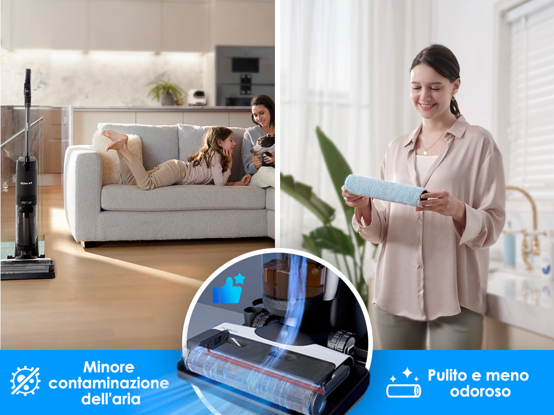 Tineco FLOOR ONE S7 PRO Lavapavimenti e Aspirapolvere, aspirapolvere senza fili, scopa elettrica senza fili, scopa elettrica, reinigung