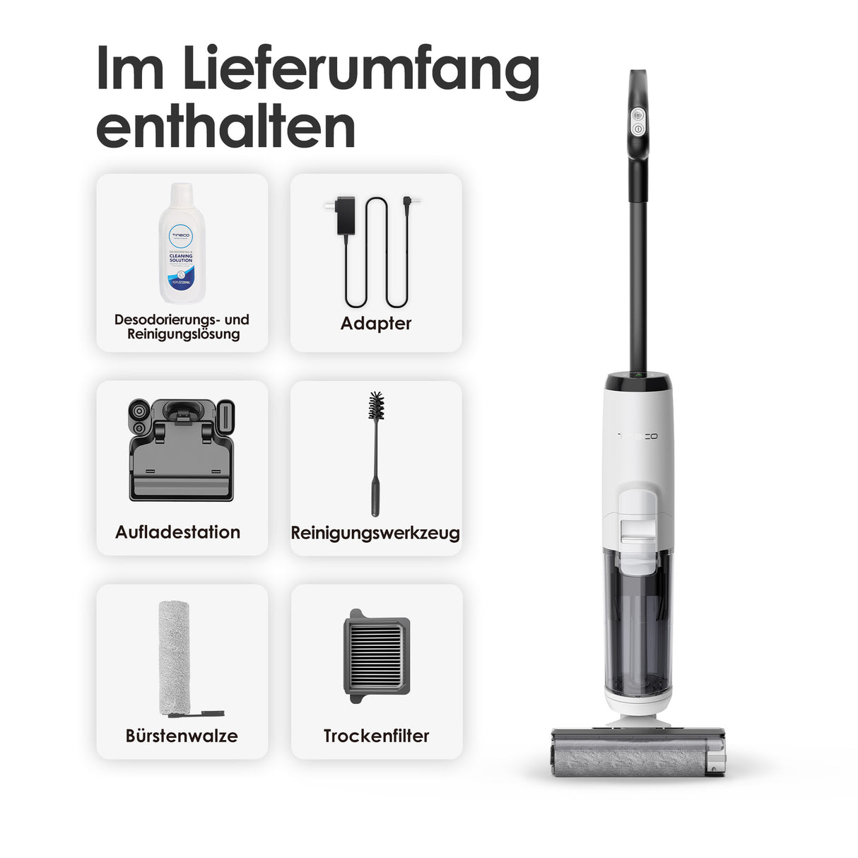 Tineco iFLOOR 5 kabelloser Nass- und Trockensauger, nasssauger, nass trockensauger, staubsauger, wischsauger, wischmop