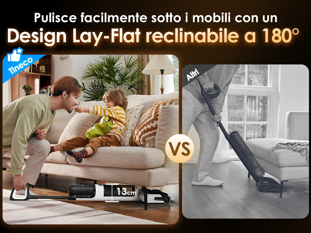 Tineco Floor ONE Switch S6 Stretch Aspirapolvere Lavapavimenti, aspirapolvere senza fili, scopa elettrica senza fili, scopa elettrica, reinigung